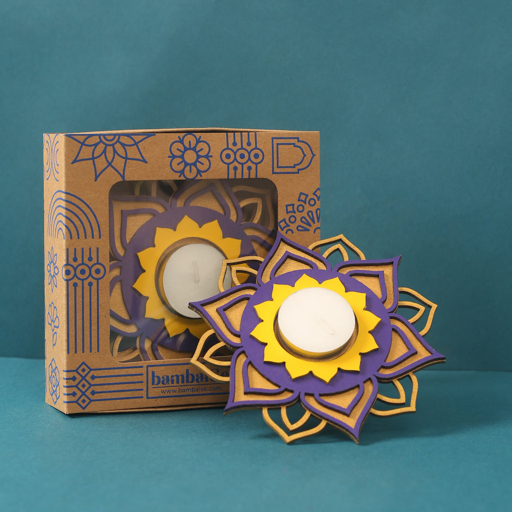 Regular T light Holder - Royal Purple