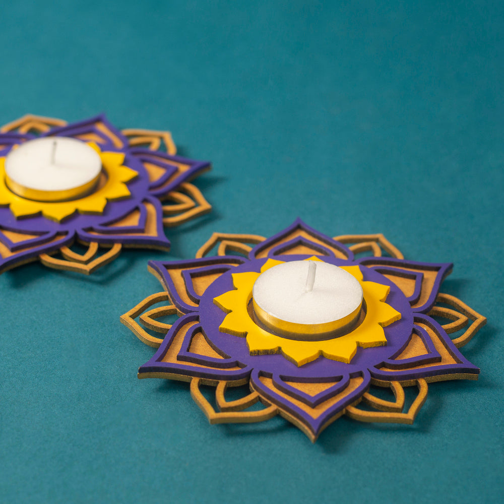 Regular T light Holder - Royal Purple