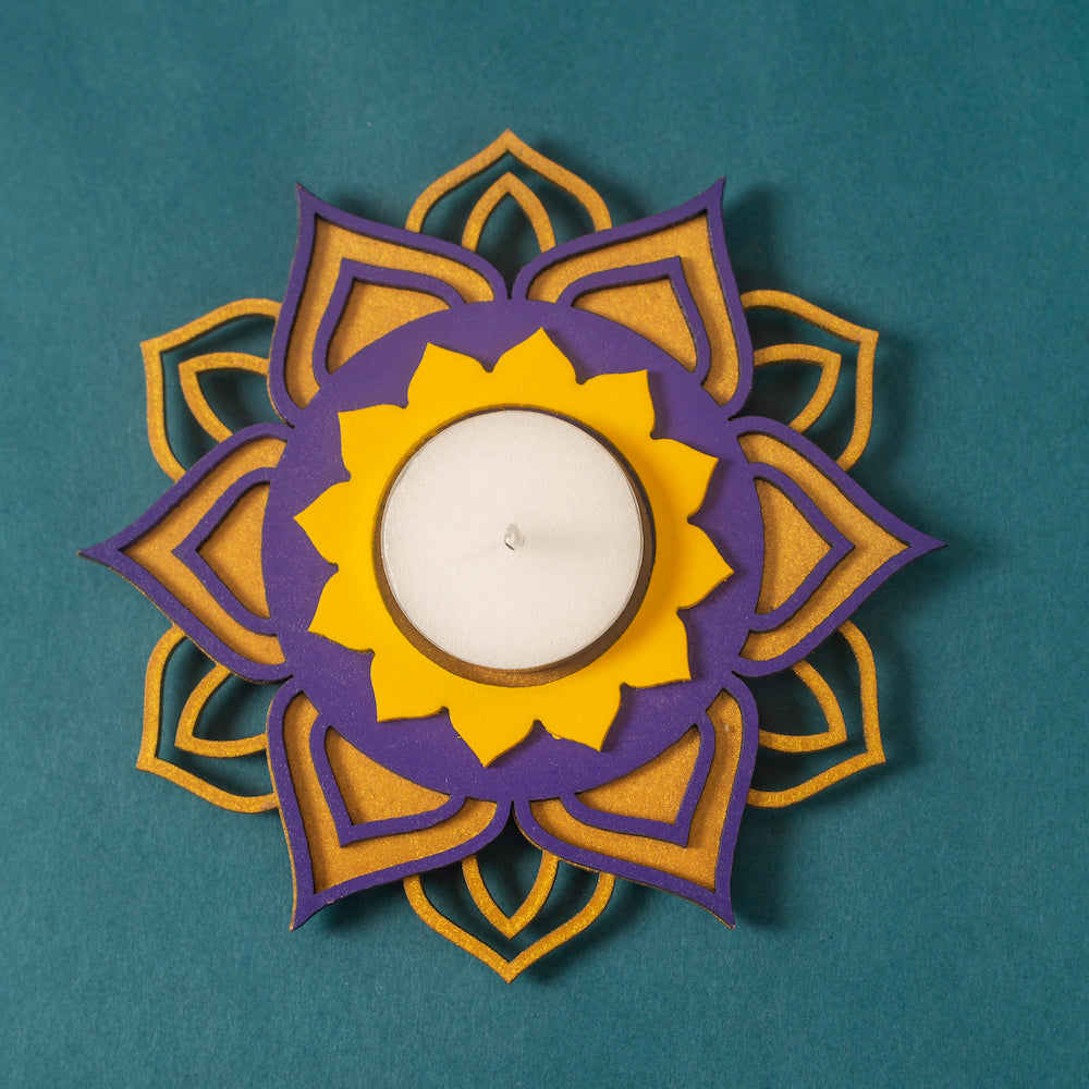 Regular T light Holder - Royal Purple