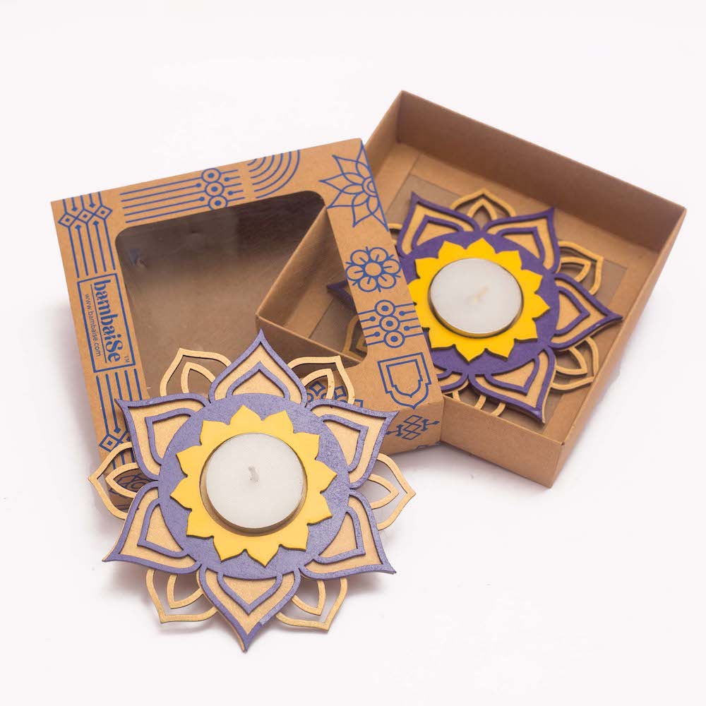 Regular T light Holder - Royal Purple