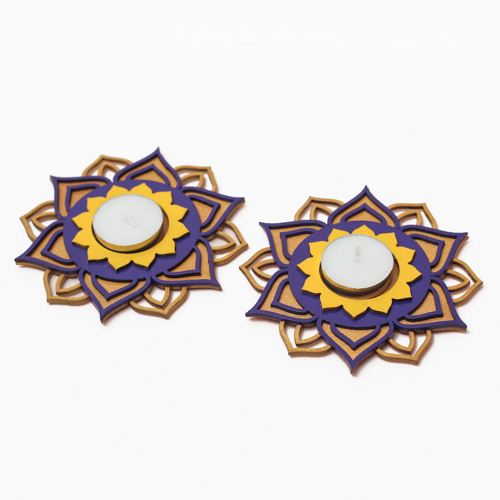 Regular T light Holder - Royal Purple
