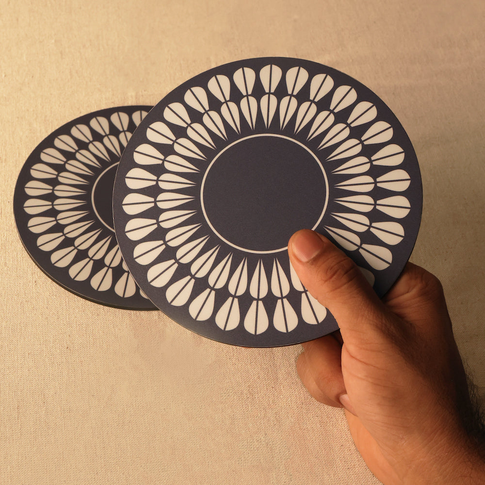 Premium Laminated MDF Mandala design Trivet Set