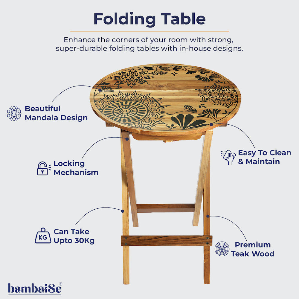 Wooden table by bambaiSe for versatile use