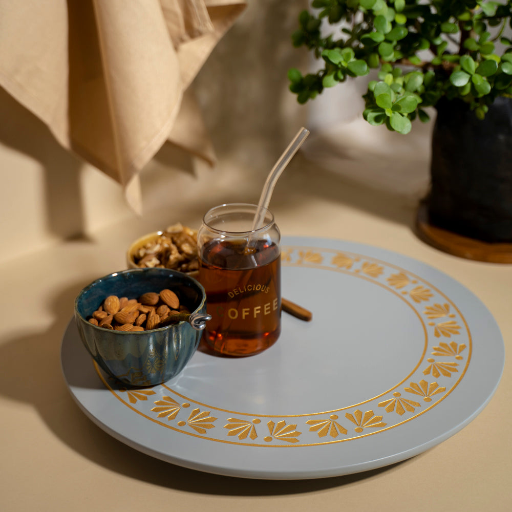 Designed by bambaise with Mandala Art Dining table lazy susan