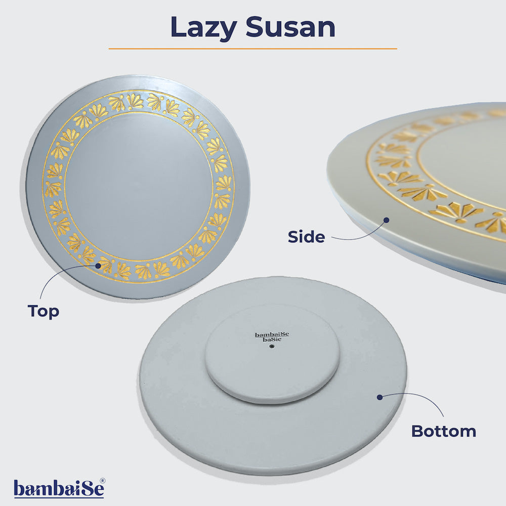 3 Different sides of the dining turn table