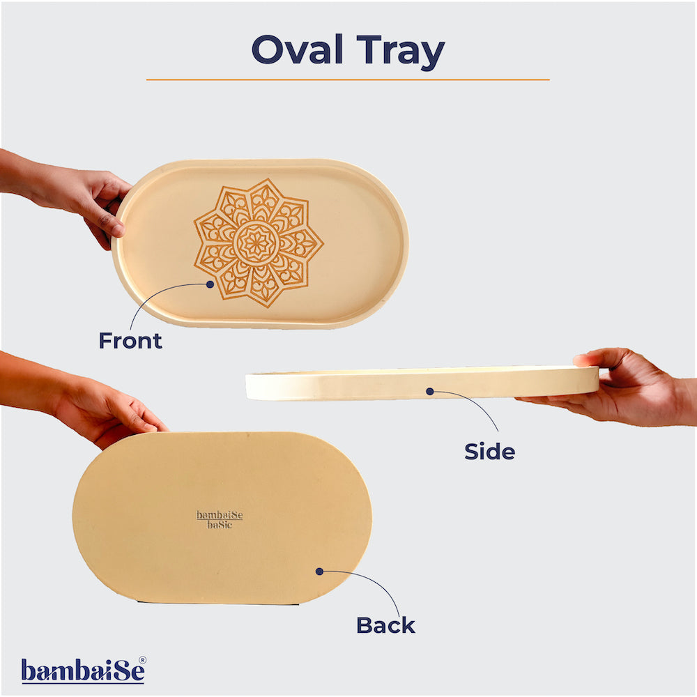 Elegant Ivory White Tray by bambaiSe