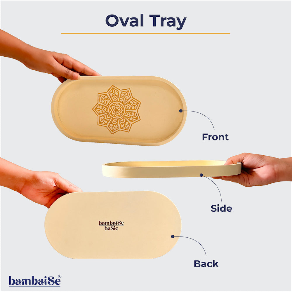Versatile Oval Tray for Various Uses