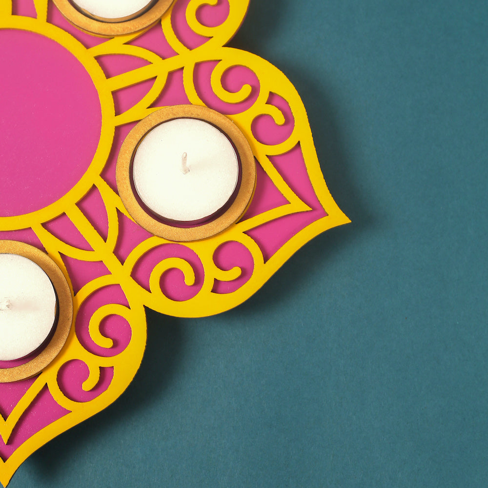 Rangoli Tlight Décor (Rani Pink)