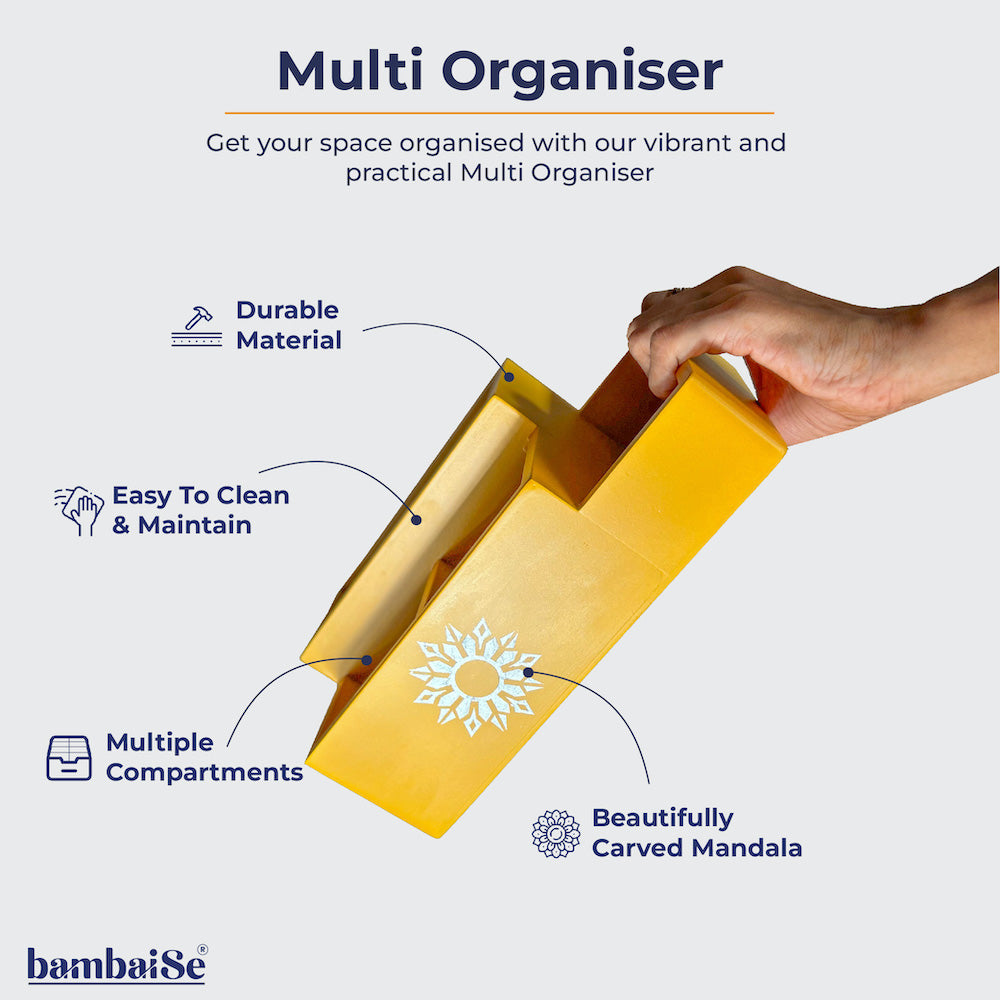 4 section Multipurpose organizer for modern Interior designed by bambaise