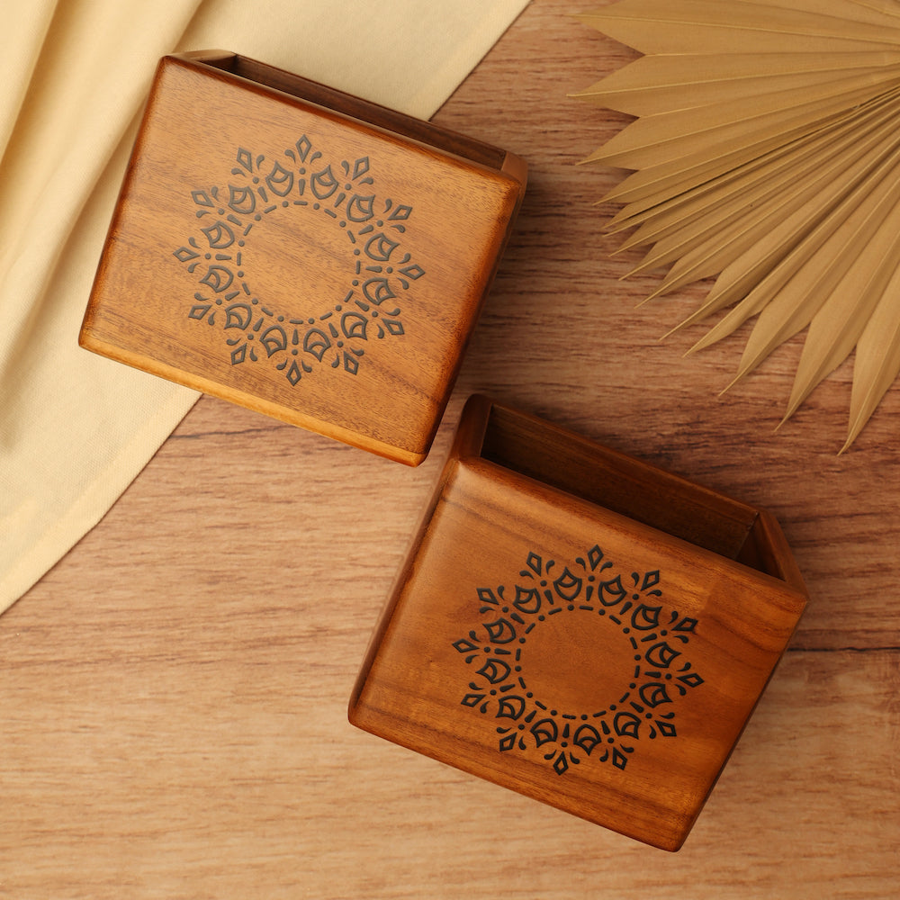Compact Spoon Holder with Intricate Mandala Design by bambaiSe