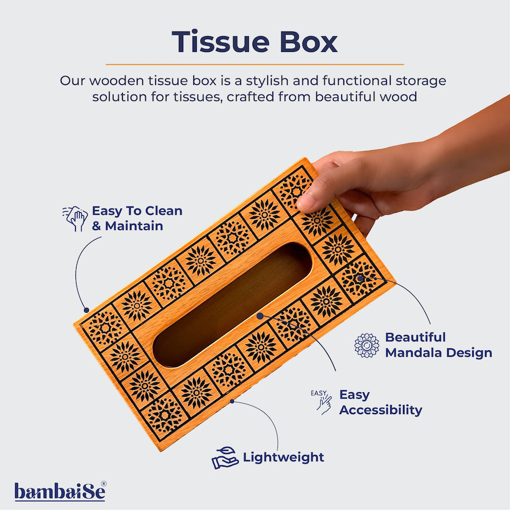 Wooden Paper Box holder for Modern Home Interior