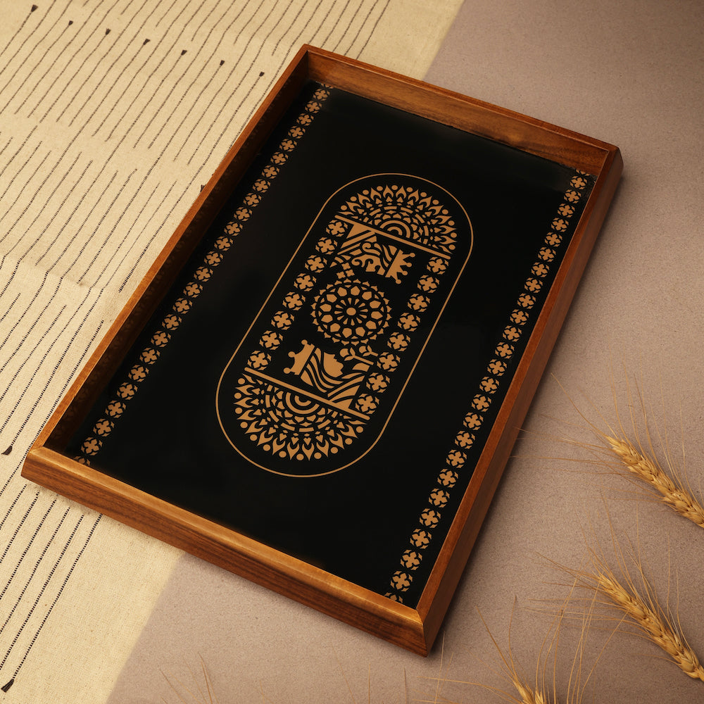 Premium Teak Tray for Stylish Serving for Premium Modern Home Interior
