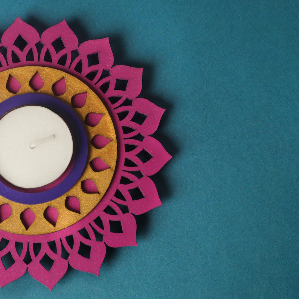 Regular T light Holder - Rani Pink