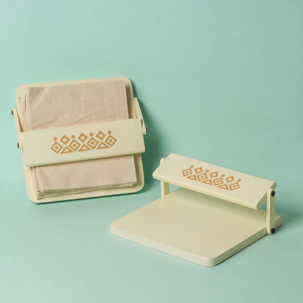 Premium MDF tissue tray with Mandala Art Engraved