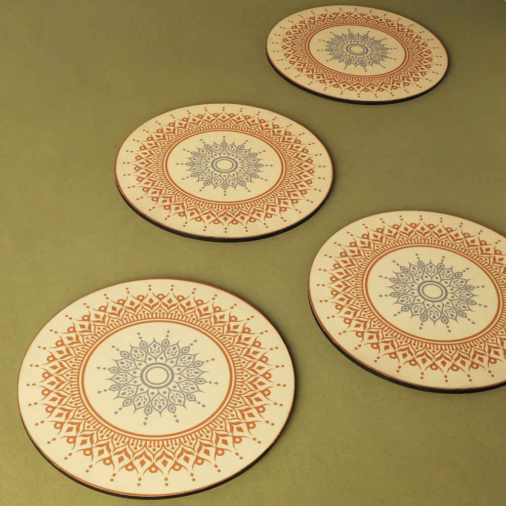 Mandala Design Wooden Trivets for Hot Dishes