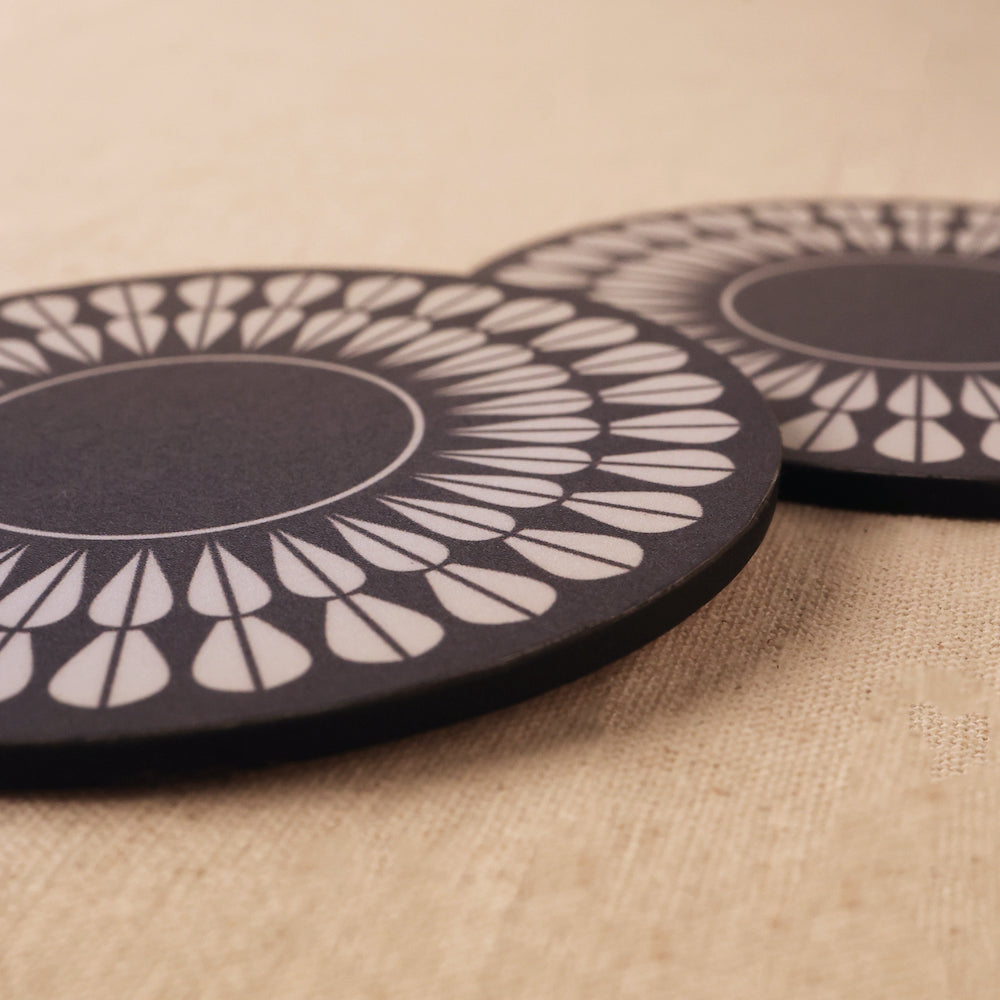 Mandala Wooden Coasters for bambaiSe Dining Essentials