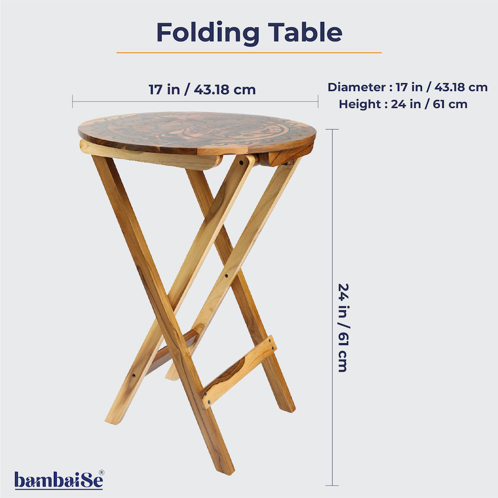 Wooden Folding Table for Modern Home Décor