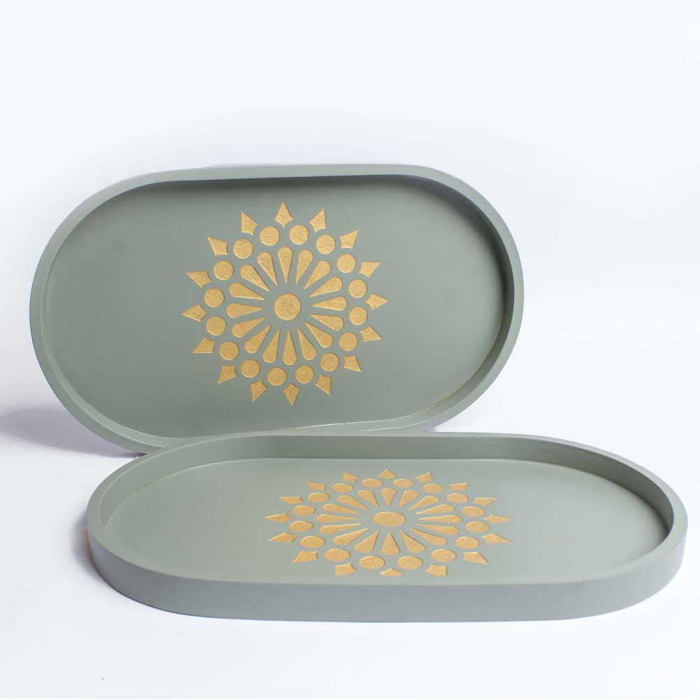 Grey Engraved Tray by bambaiSe