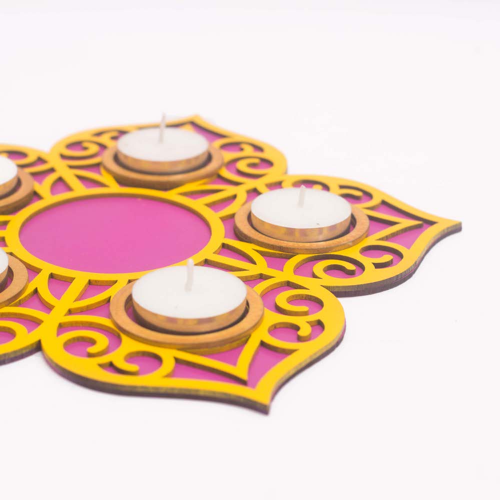 Rangoli Tlight Décor (Rani Pink)