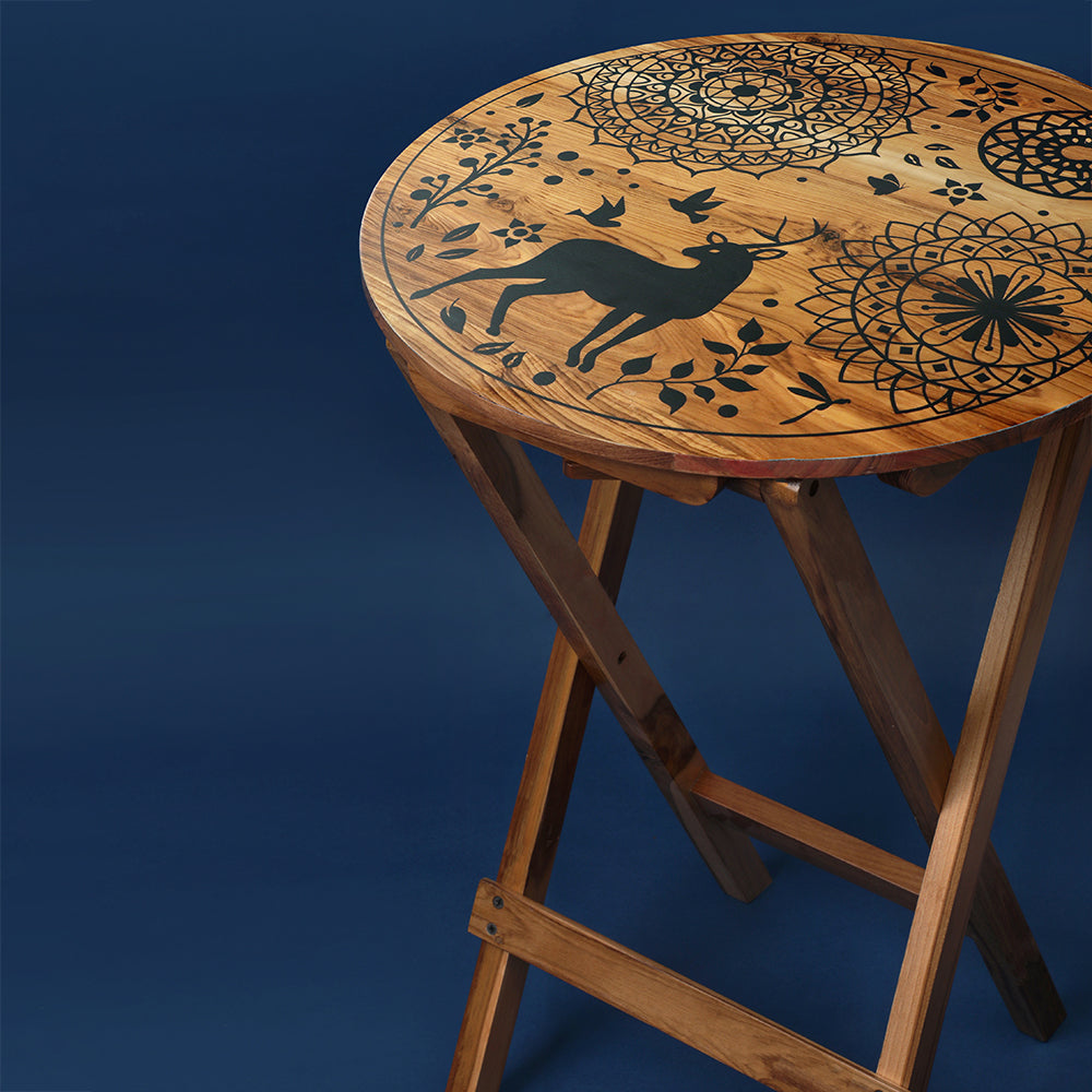 Forest Deer Folding Table