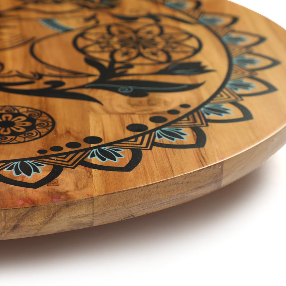 Lazy susan turntable with Mandala Design